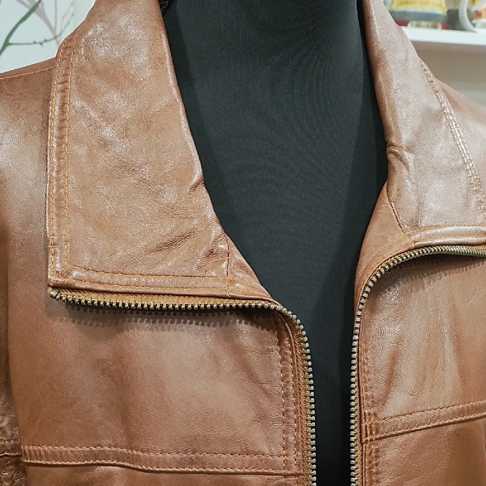 Wilsons Leather Tan Jacket for Men - Picture 2 of 16
